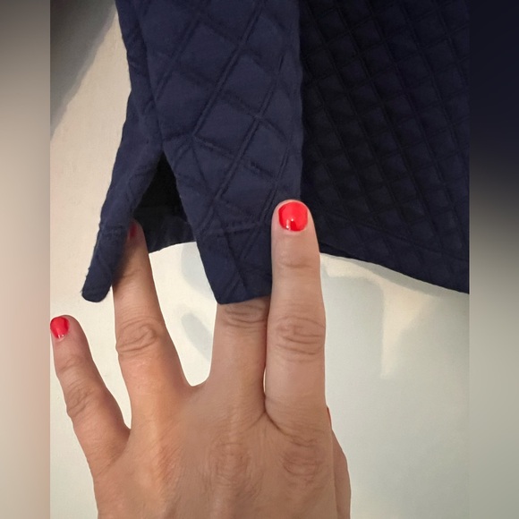 J. Crew Navy Quilted Hoodie size M (SKU K134) - Picture 2 of 10